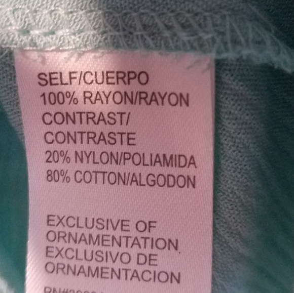 Democracy Flounce Sleeve Crochet Trim Peasant Top - Picture 6 of 8